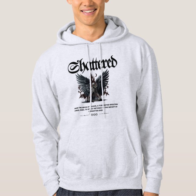 skelett och mörk hoodie (Framsida)