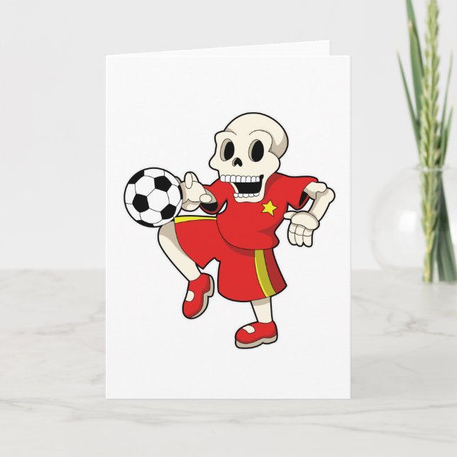 Skelett på fotbollssport kort (Framsida)