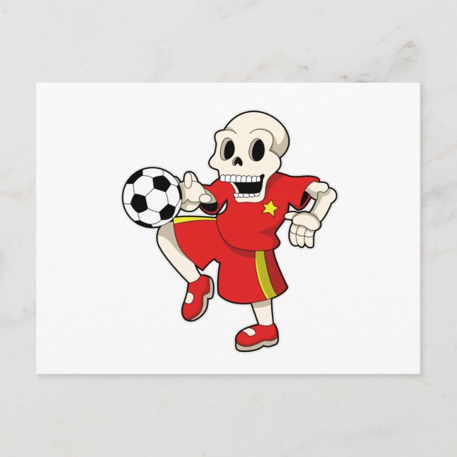 Skelett på fotbollssport vykort (Framsida)