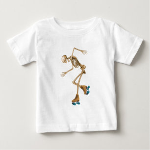 Skelett på rullskridskor t-shirt