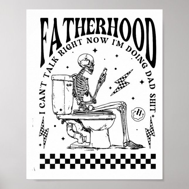 Skelett Pappaledighet Jag Kan Inte Prata Nu Gör Ja Poster (Framsidan)
