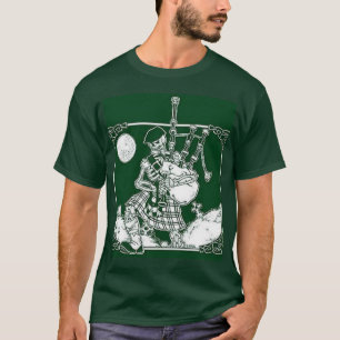 Skelett- pipblåsare t-shirt