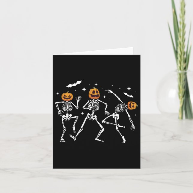 Skelett Pumpa Halloween  Kort (Framsida)