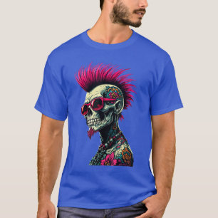 Skelett Punk Rock Mohawk Rocker för Småpojkar T Shirt