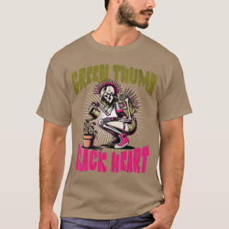 Skelett Punk Rock Trädgårdsmästare Halloween Trädg T Shirt