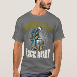 Skelett Punk Rock Trädgårdsmästare Halloween Trädg T Shirt