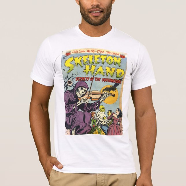 SKELETT RÄCKER den kalla vintagehumorboken täcker Tröja (Framsida)