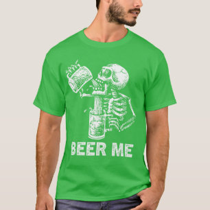 Skelett Rädd Dricka Män Party G T Shirt