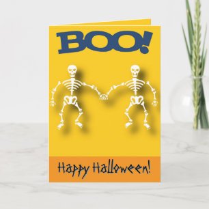 Skelett redigerbar Halloween  Kort