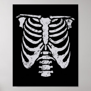 Skelett Revbensbur Easy Halloween Kostym Revben Poster
