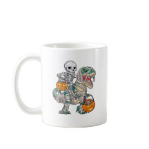 skelett Riding Mummy Dinosaur Halloween Roligt