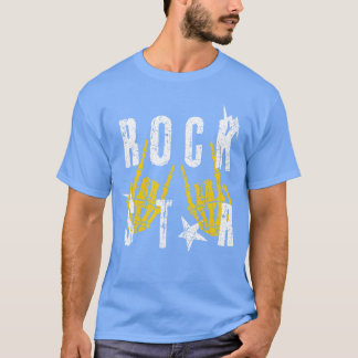 Skelett Rockar Hand Punk Rock Musik Män Pojkar Bar T Shirt