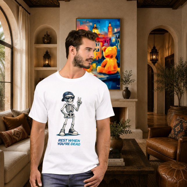 Skelett segertecken Rolig humor design T Shirt (Skapare uppladdad)