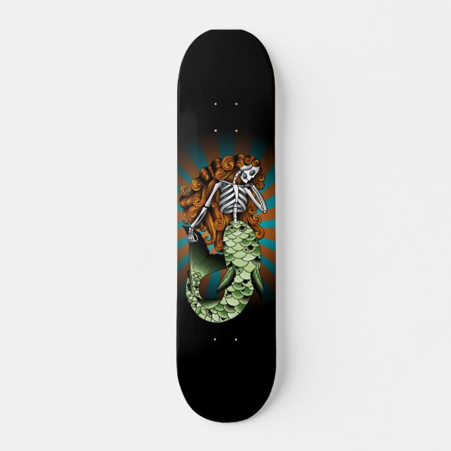 Skelett Sjöröding Old School Skateboard Bräda 21,6 Cm (Framsida)