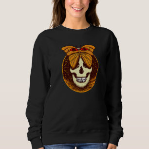 Skelett Skalle Fjäril Moth Gotisk Goblincore Ha T Shirt