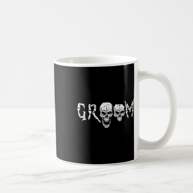 - Skelett Skalle Halloween Bröllop Sällskapsman  Kaffemugg (Höger)
