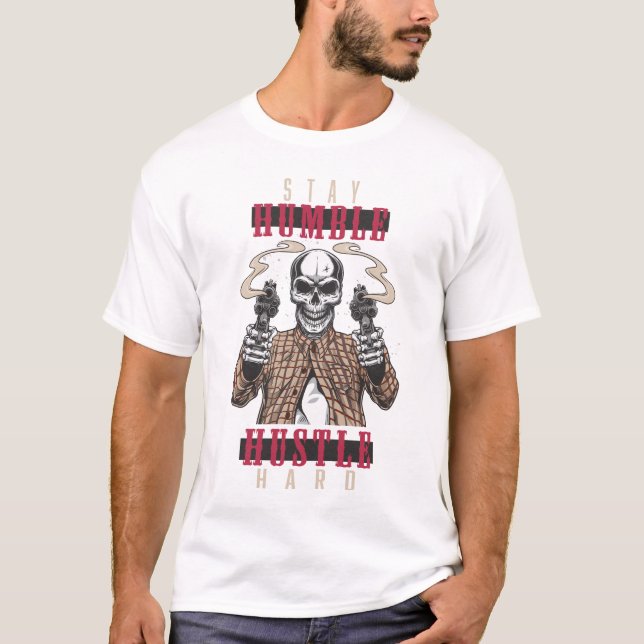 Skelett Skateboard T-Shirt | Gatu Art  (Framsida)