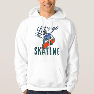 Skelett Skateboard T-Shirt Gatu Art Hoodie
