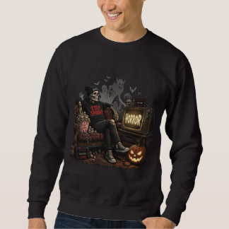 Skelett skräckfilmsnatt Halloween Lång Ärmad Tröja