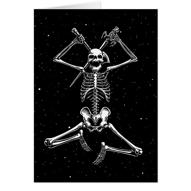 Skelett- Slayer Hälsningskort (Framsidan)