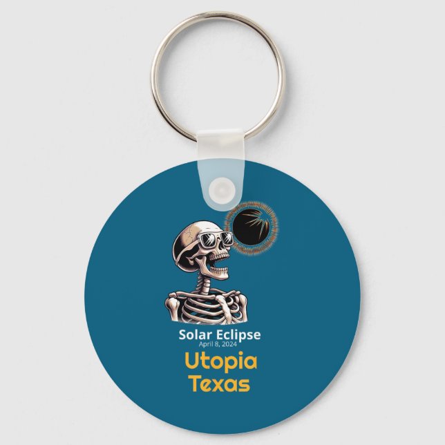 Skelett solförmörkelse Utopia Texas Nyckelring (Framsida)