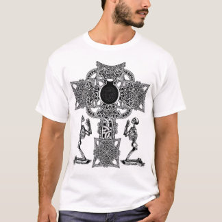 Skelett som ber till Celtickor Tee Shirt
