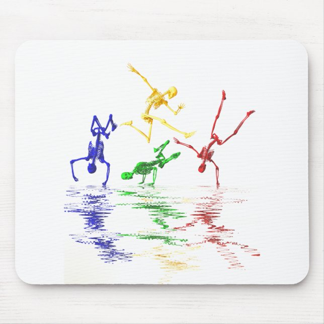 Skelett som breakdancing musmatta (Framsidan)