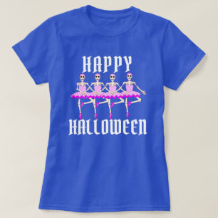 Skelett som dansar balett "happy halloween ", t shirt