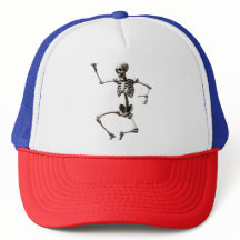 Skelett som dansar i en dynamisk pose