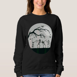 Skelett som dansar i månskenet Kuslig Högtid T Shirt