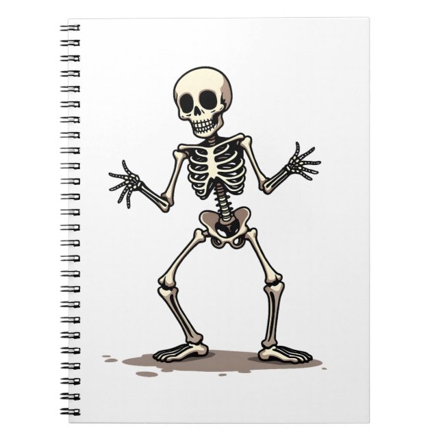 Skelett som gör Dab � Rolig Halloween-dans Tröja Anteckningsbok (Framsidan)