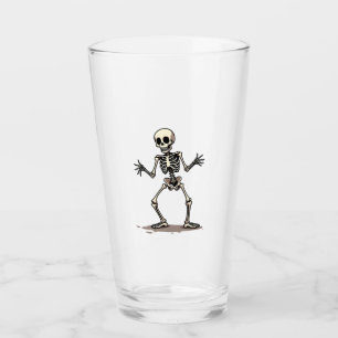 Skelett som gör Dab � Rolig Halloween-dans Tröja Glaskopp