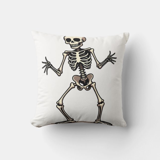Skelett som gör Dab � Rolig Halloween-dans Tröja Kudde (Framsida)
