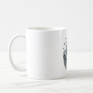 Skelett som kramar en tysk herde � Unik gotisk des Kaffemugg