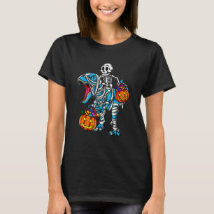 Skelett som rider Mummy Dinosaur Rex Halloween Pum T Shirt