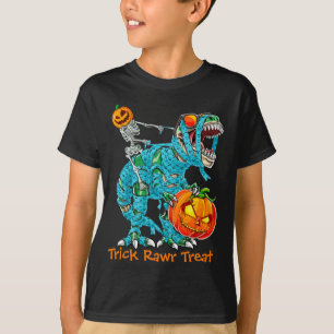 Skelett som rider Mummy Dinosaurie T Rex Shirt