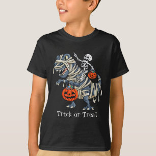 Skelett som rider på Mummy Dinosaur T Rex Shirt