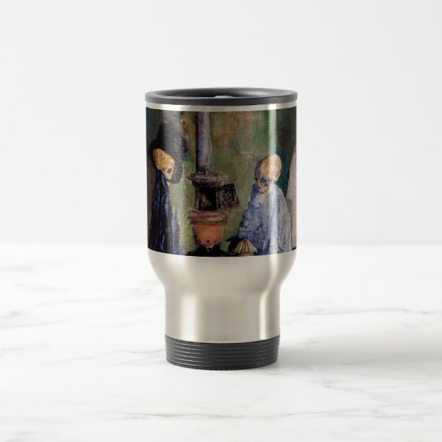 Skelett som värme sig resemugg (Center)