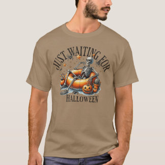 Skelett spöklik stämning sommar rolig bara väntar t shirt