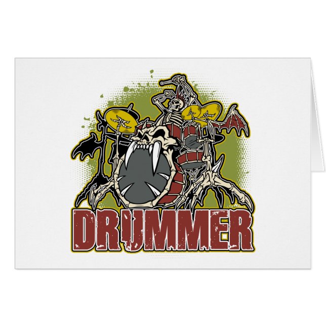 Skelett- stenhandelsresande hälsningskort (Framsidan Horizontal)