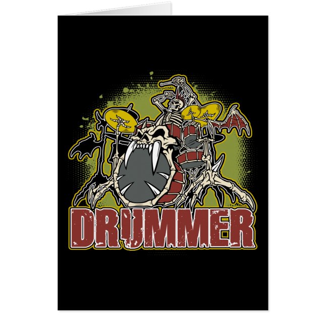 Skelett- stenhandelsresande hälsningskort (Framsidan)