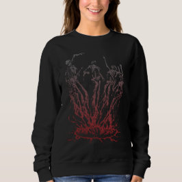 Skelett stiger upp ur lågor t shirt
