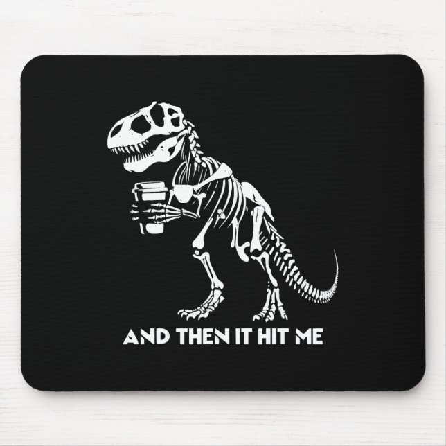 Skelett T-Rex Dinosaur Halloween Män Kvinnor Rolig Musmatta (Framsidan)