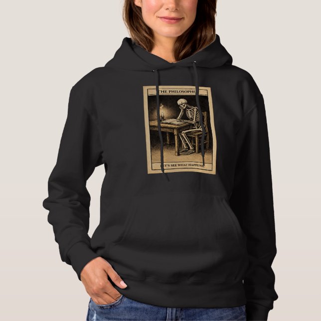 Skelett Tänkare T Shirt (Framsida)