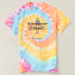 Skelett- tie-färg tee shirt