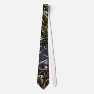 Skelett- Tie för pirat Slips