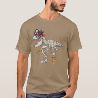 Skelett TRex Dinosaur Pirat Bus eller Buss Hallowe T Shirt