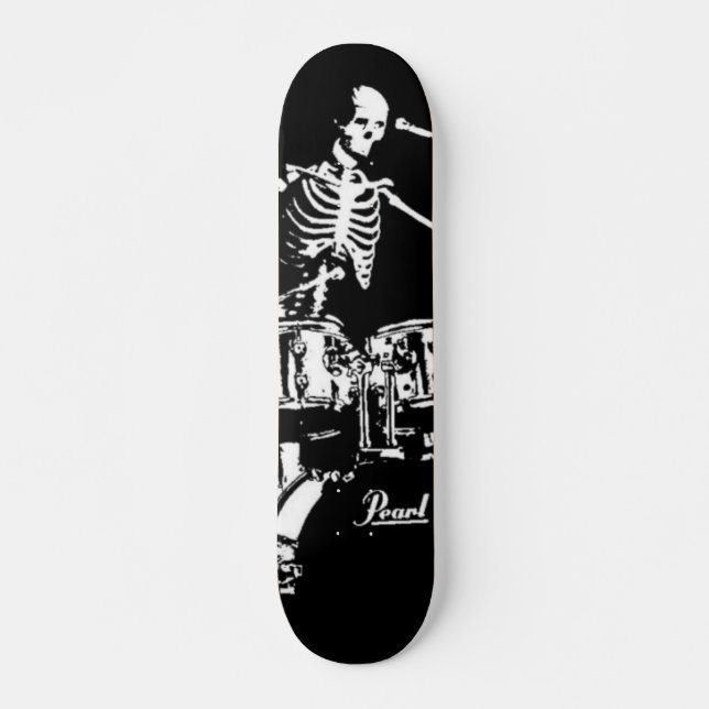 skelett trumskate mini skateboard bräda 18,5 cm (Framsida)
