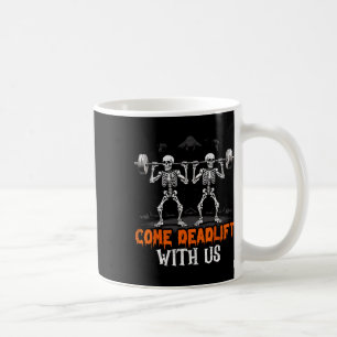 Skelett Tyngdlyftare Bodybuilder Träning Fitness Kaffemugg
