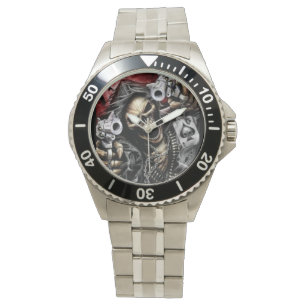 Skelett & vapen armbandsur